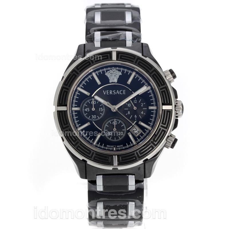 Versace Working Chronograph Full Black Authentic Ceramic with Black Dial