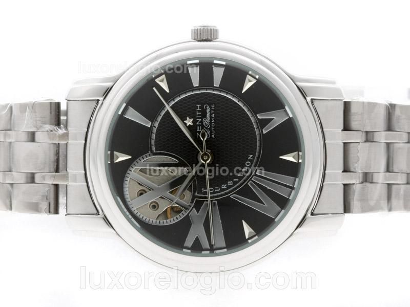 Zenith Classic Automatic Roman Markers with Black Dial S/S-Lady Size