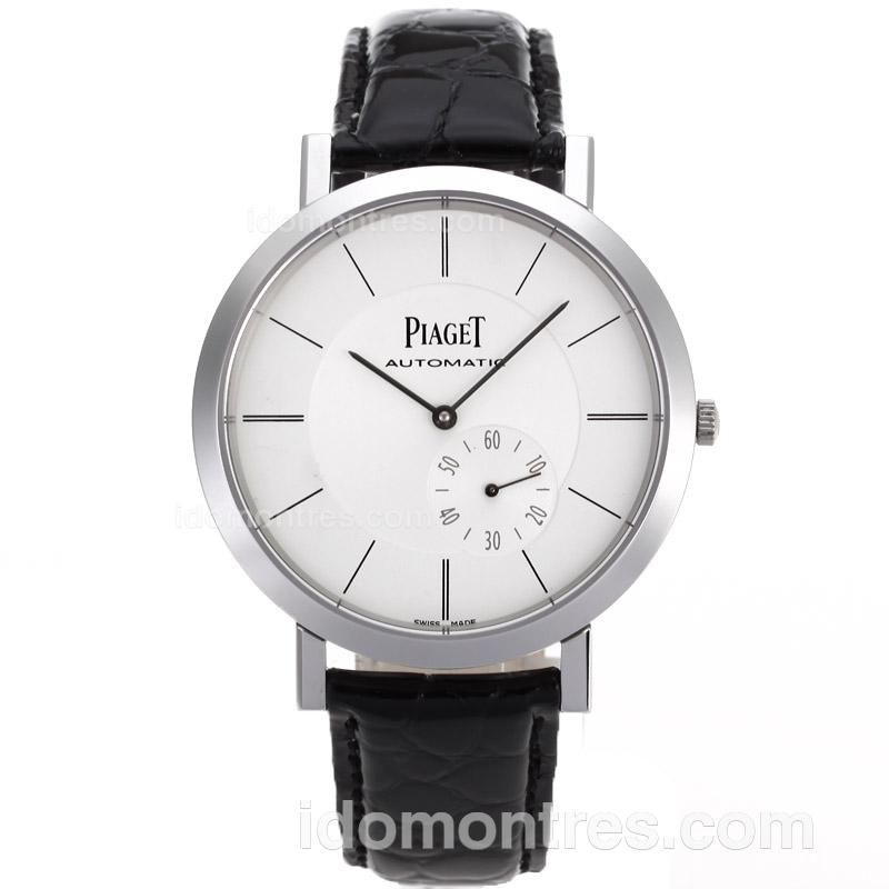 Piaget Altiplano Automatic with White Dial-Leather Strap