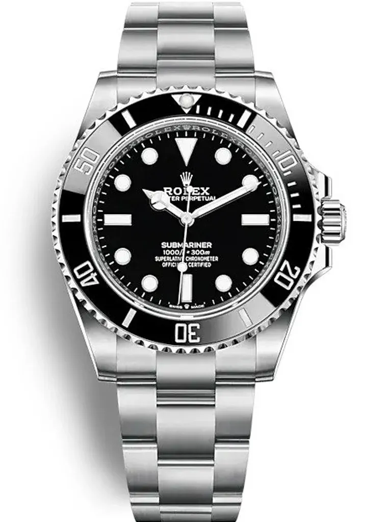 Super Clone Rolex Submariner black Dial Black Bezel Oyster Bracelet no Date