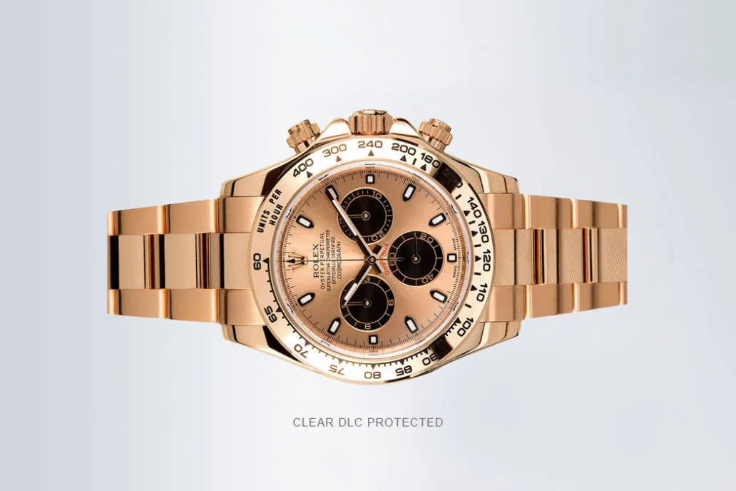 DLC-coated 18K gold wrapped replica Rolex Daytona 2025