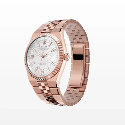 Replica Rolex Land-Dweller 36 mm Everose gold Angle Detail