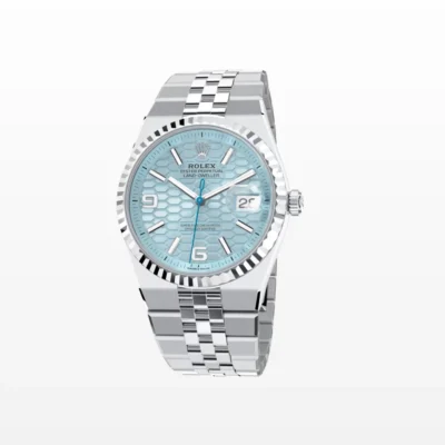 Replica Rolex Land-Dweller 36 mm platinum Perspective View