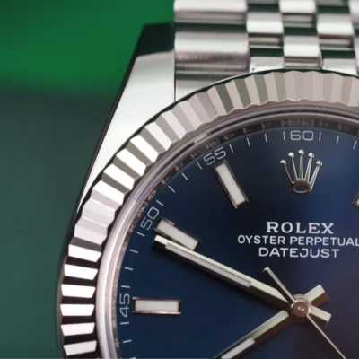 Replica Rolex Datejust Blue Dial 126334 Jubilee Style Perspective